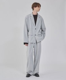 WEGO 【ウエストゴム/MLサイズ展開/ユニセックス着用ITEM】ボンディングワイドスウェットパンツ