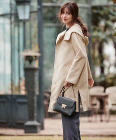 ANY SIS ウールライクミドルフーディ コート