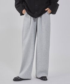 WEGO 【ウエストゴム/MLサイズ展開/ユニセックス着用ITEM】ボンディングワイドスウェットパンツ