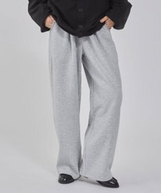 WEGO 【ウエストゴム/MLサイズ展開/ユニセックス着用ITEM】ボンディングワイドスウェットパンツ