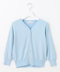 Feroux 【洗える・接触冷感・UVカット】ハートボタン7分袖 カーディガン