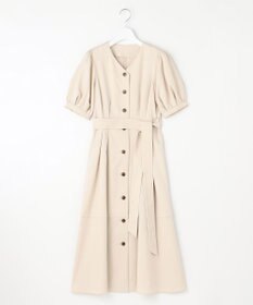 Feroux 【洗える】パフスリーブシャツ ワンピース