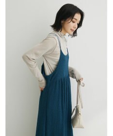 Green Parks 表面カット細ひもキャミワンピース