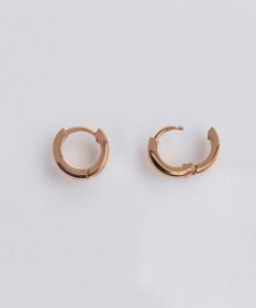 Phoebe 【金属アレルギー対応】ワンタッチメタルフープミニペアピアス  ローズゴールド/BOX付き