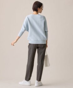 自由区 S 【WEB限定・洗える】コットンストレッチホールガーメントドルマン ニット