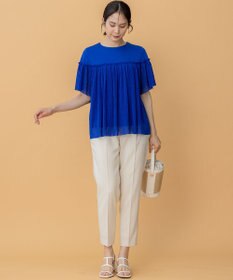 組曲 S プリーツコンビ5分袖 カットソー