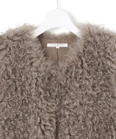 23区 S 【SLOW/一部店舗限定】フェイクファー ジレ