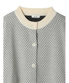 earth music&ecology ダイヤ柄ジャガードカーディガン