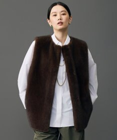 自由区 シャギーファー ジレ