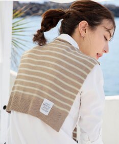 Tiaclasse 肩掛けボーダーフェイクカーデ