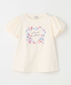 ANY KIDS フラワー 刺繍 Tシャツ