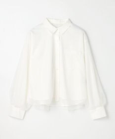 ANY L クロップドチュールコンビシャツ