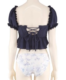 San-ai Resort（三愛水着楽園） 軽い着け心地でしっかり盛れる【楽盛り水着】　パフスリーブワイヤービキニ　9M　【San-ai Resort（サンアイリゾート）】