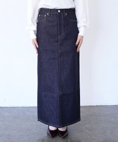 woadblue ＜坪田あさみさんコラボ＞I LINE DENIM SKIRT（RIGID BLUE）Iライン デニムスカート
