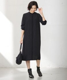 J.PRESS LADIES 【洗える】フェミニッシュパウダー dots ワンピース