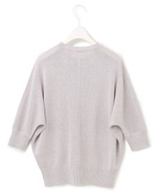ICB L 【WEB限定カラーあり・洗える】ペーパーブレンドシャインニット 五分袖プルオーバー
