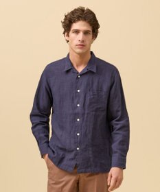 J.PRESS MEN 【LIBECO】リネンオープンカラー シャツ