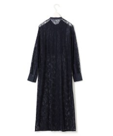 ICB 【洗える】ナイロンラッセルレース シャツワンピース