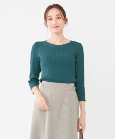 ANY SIS 【洗える】ネックポイントリブ ニット