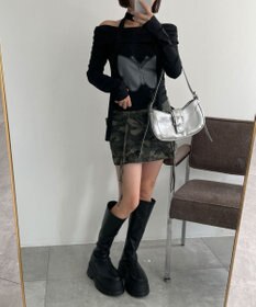 WEGO ストール付きバタフライオフショルトップス