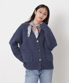 MOONBAT PAUL&JOE ACCESSOIRES(ポール & ジョー) シルクスカーフ 空 オーステルリッツ記念柱 ネコと毛糸 気球 65cm×65cm 手洗いOK