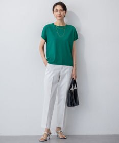 23区 L 【新色追加/洗える】レーヨンポリエステルストレッチ プルオーバー ニット