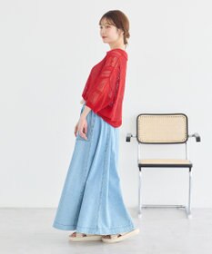 earth music&ecology レーシースキッパーポロニットプルオーバー