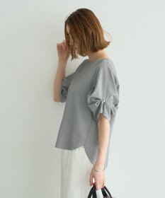 YECCA VECCA パールタックスリーブブラウス