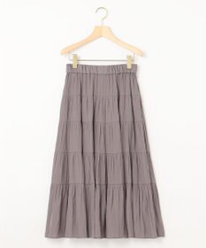 組曲 ギャザーライトデシン ティアードスカート