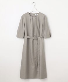 J.PRESS LADIES L 【洗える・UV加工・吸水速乾】OXIJEWELストレッチ ワンピース