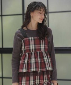 Green Parks ・ＳＵＧＡＲ　ＳＰＯＯＮ　チェックペプラムビスチェ