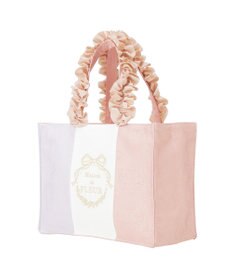 Maison de FLEUR トリコロールフリルハンドルトートバッグ
