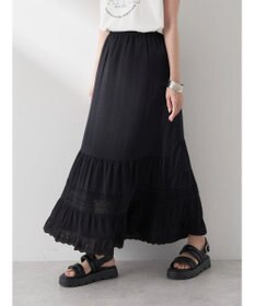 earth music&ecology レースティアードスカート