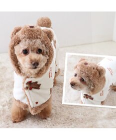 PET PARADISE ペットパラダイス くま 着る毛布 《ハート柄》 小型犬
