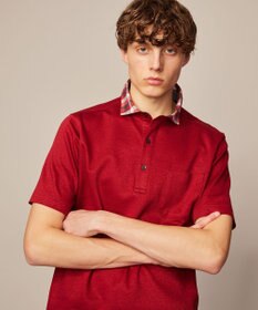 JOSEPH ABBOUD 【リネン素材/清涼感/吸水速乾】リネンハニカム 半袖 ポロシャツ