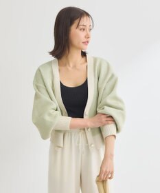 Green Parks ・ＥＬＥＮＣＡＲＥ　ＤＵＥ　ラメＶネックカーディガン