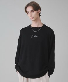 WEGO 【ユニセックス着用ITEM/SMLサイズ展開】アクセ付きワンポイントニットプルオーバー