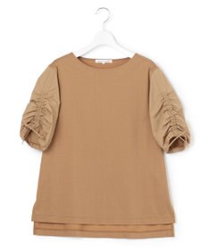 23区 L 【洗える】タックディテールプルオーバー ギャザー カットソー