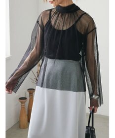 Green Parks AnriettMusee ドットチュール２ＷＡＹボウタイブラウス