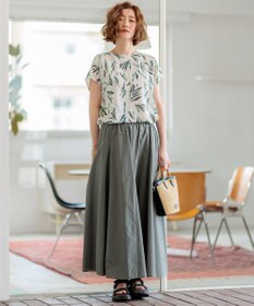 23区 【洗える】ナイロンコットンタフタ フレアスカート