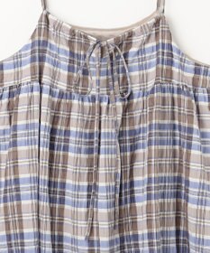 ANY チェックシャーリングワンピース