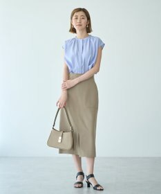 YECCA VECCA 【接触冷感】COOLバックピンタックブラウス