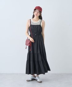 earth music&ecology ドロストシャーリングキャミワンピース