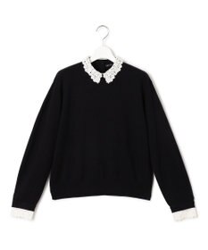 23区 【洗える】エンブロイダリー フラワーレースコンビ ニット