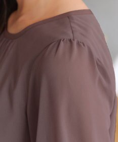 Tiaclasse L ブラウジングシフォンワンピース