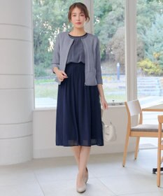 Tiaclasse L ブラウジングシフォンワンピース