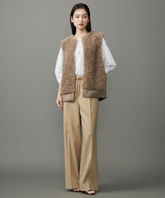 自由区 【カタログ掲載】シアーソフトシャンブレークロップド丈 ブラウス