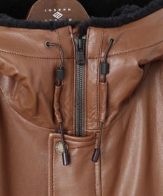 JOSEPH ABBOUD ベジタブルラムスキンレザーコート