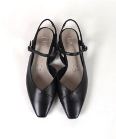 Dominic3 シープレザー Vカット バックストラップパンプス