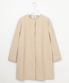 J.PRESS LADIES 【洗える・撥水】ドライツイルストレッチ ノーカラー コート